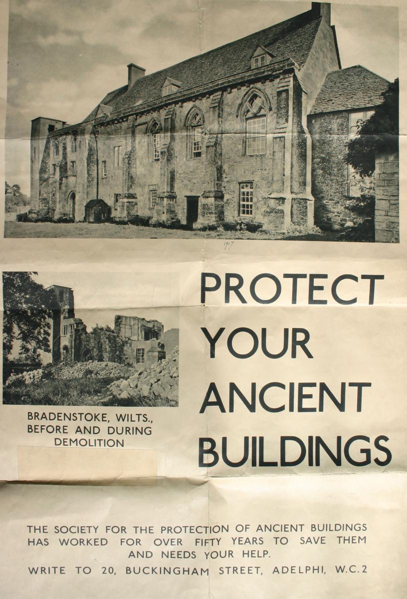 The SPAB Manifesto, Bradenstoke Priory poster
