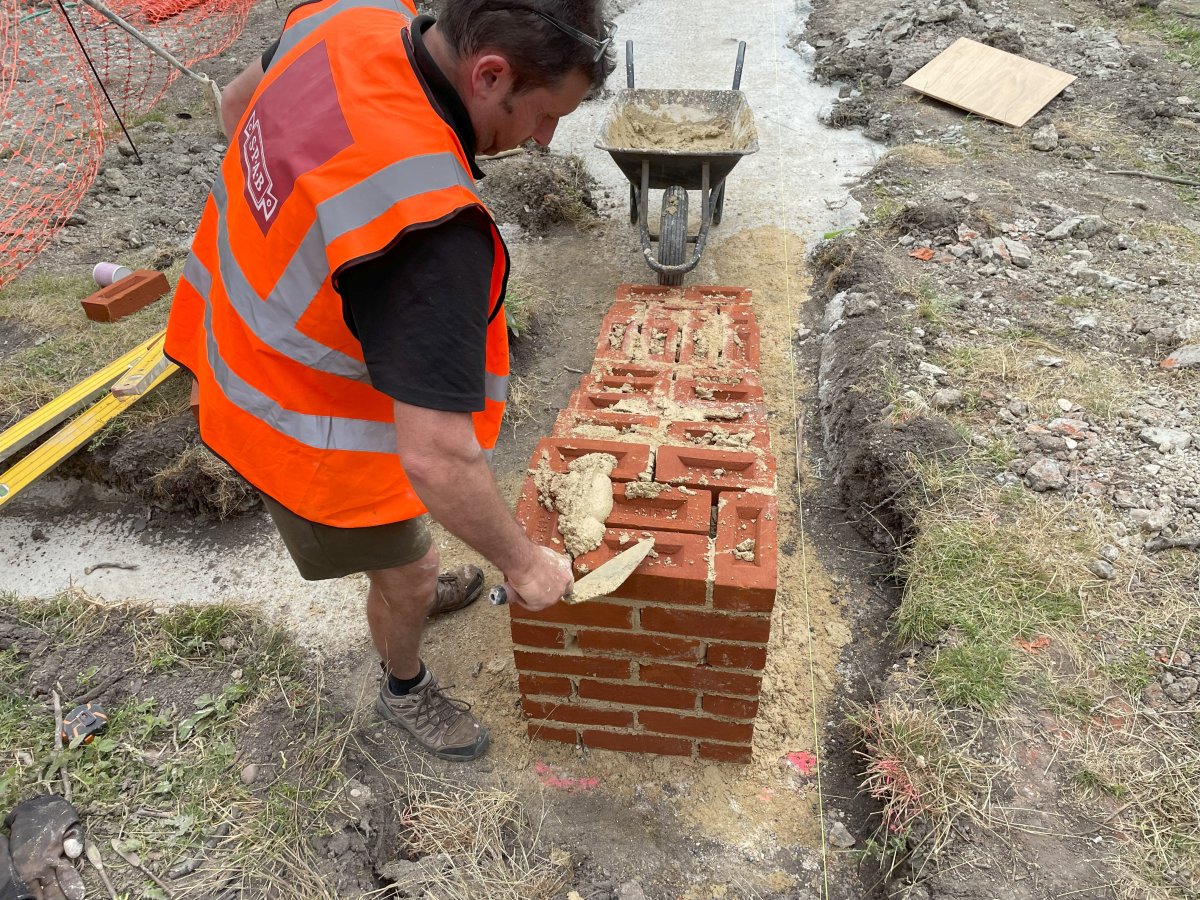 Brickwork plinth