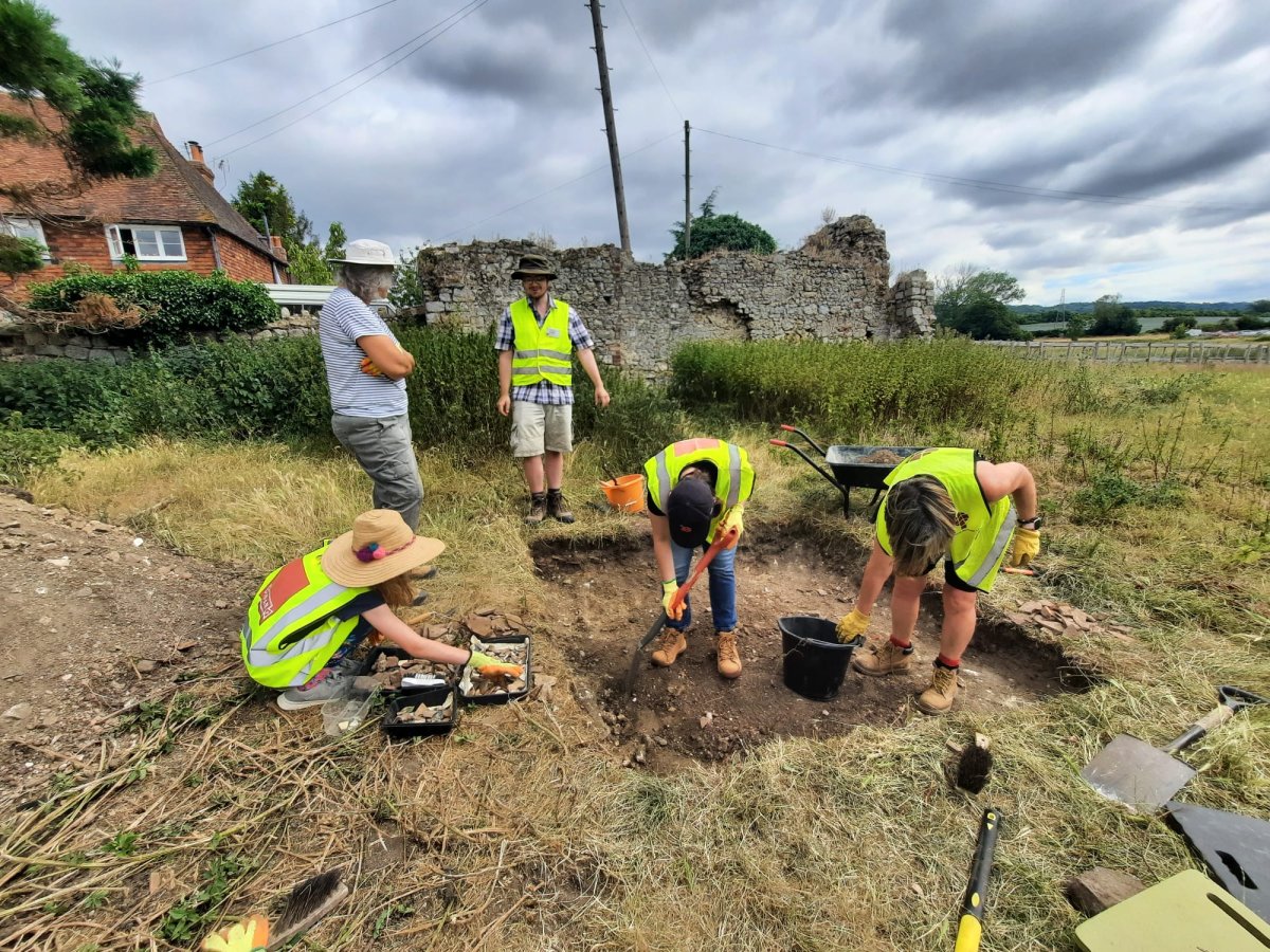 Excavations underway at Boxley Abbey