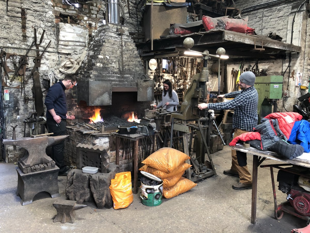 ​We were given the run of the forge at George James & Sons - they left us to it!