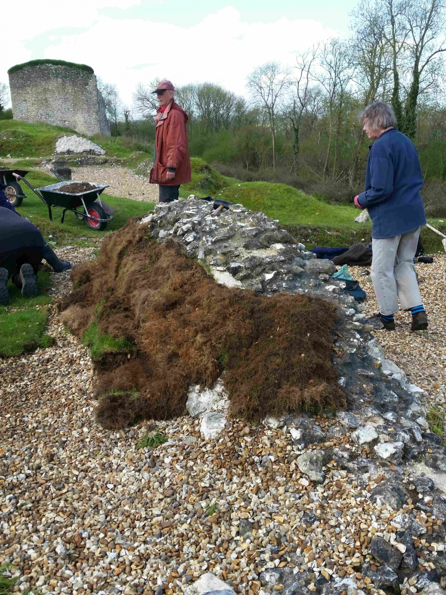 SPAB Scholars turf capping soft capping at Clarendon Palace