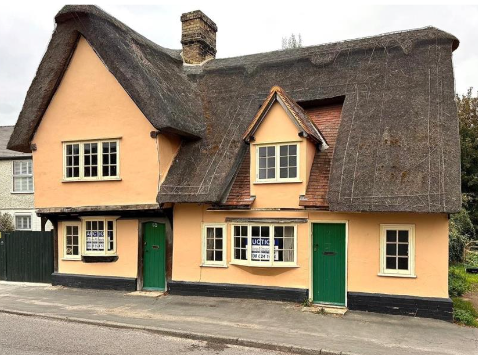 two thatched cottages
