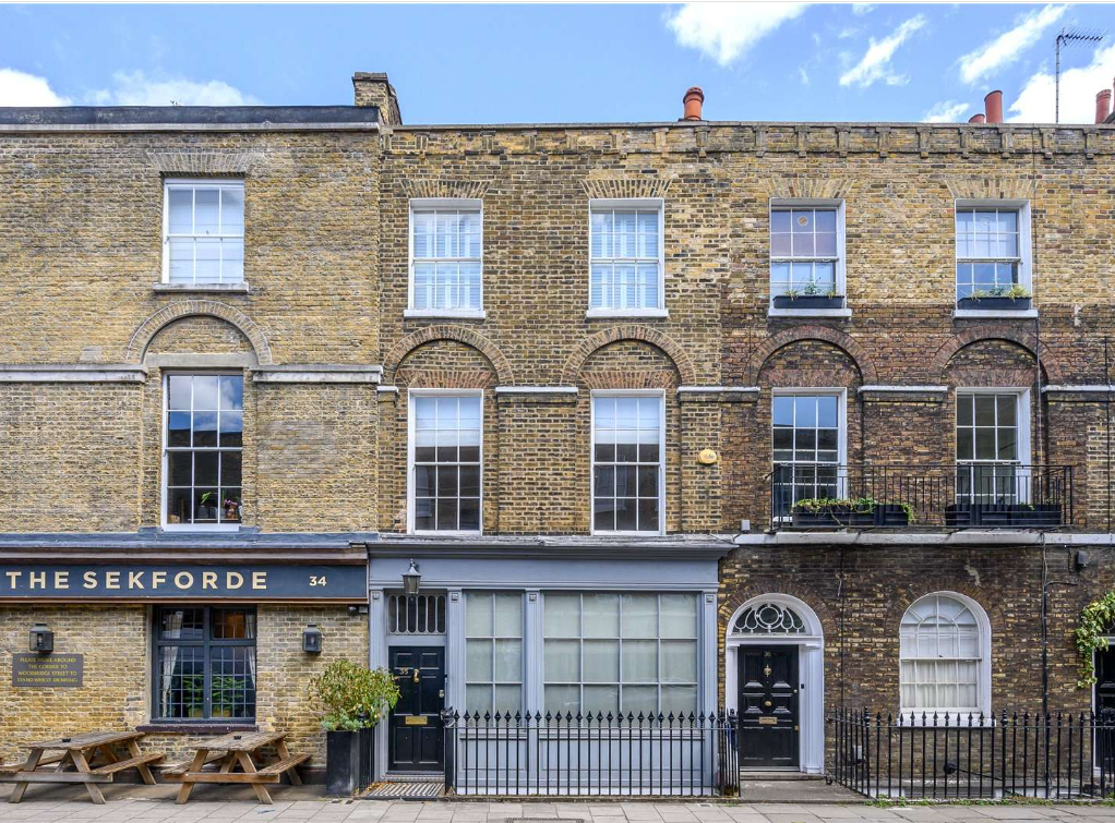 terraced house with shop front