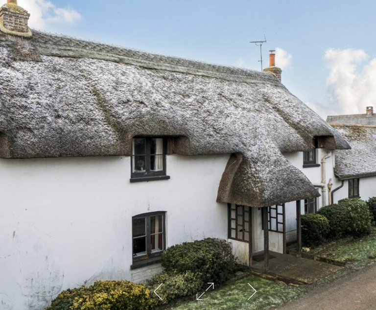 terraced thatched cottage