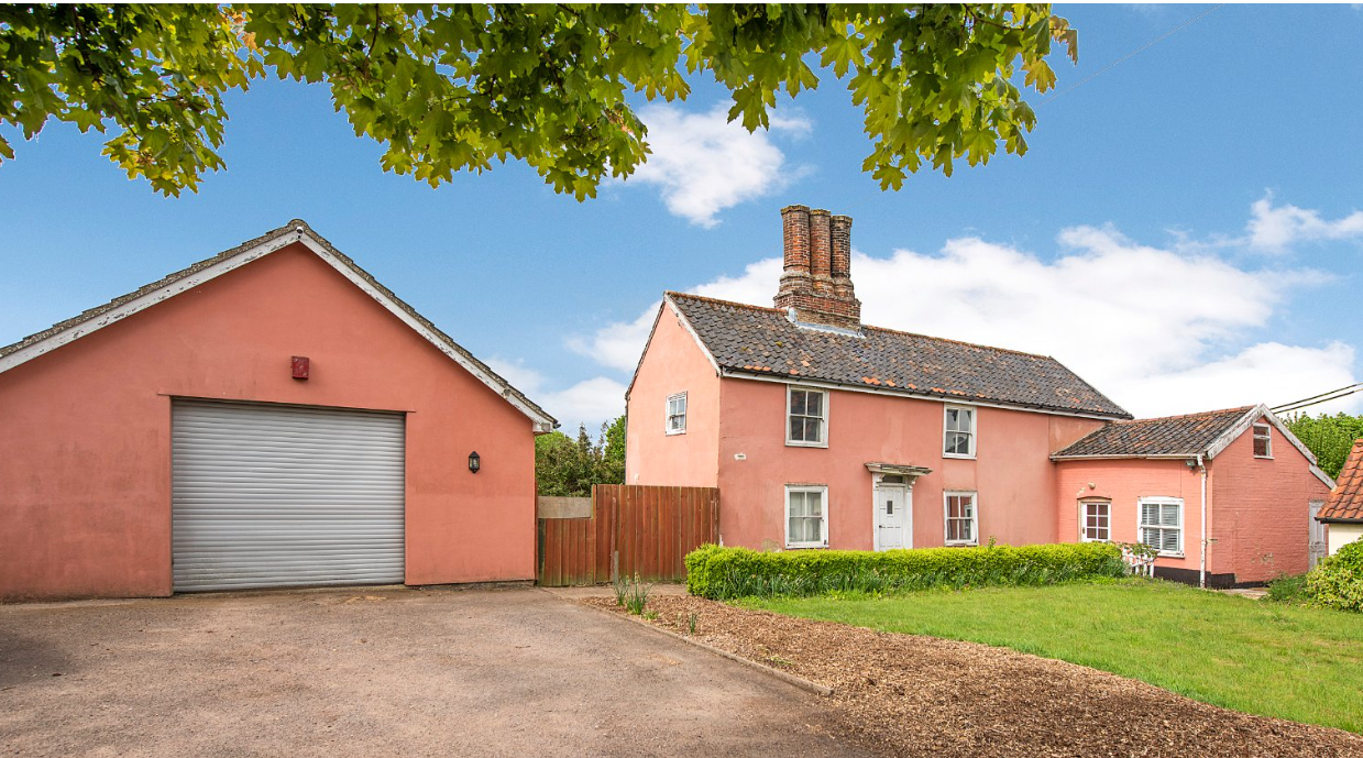 Farmhouse with large outbuilding