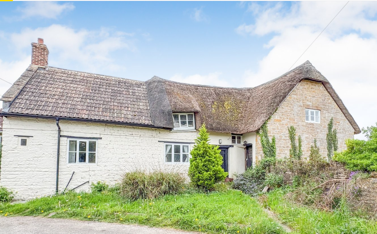 Dilapidated farmhouse