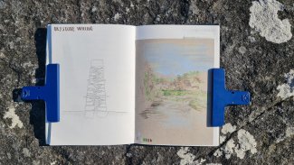 Dry stonwalling sketchbook drawings © Katie Campbell